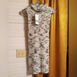 Zara 8% Alpaca Sleeveless Sweater Dress Size Medium NWT